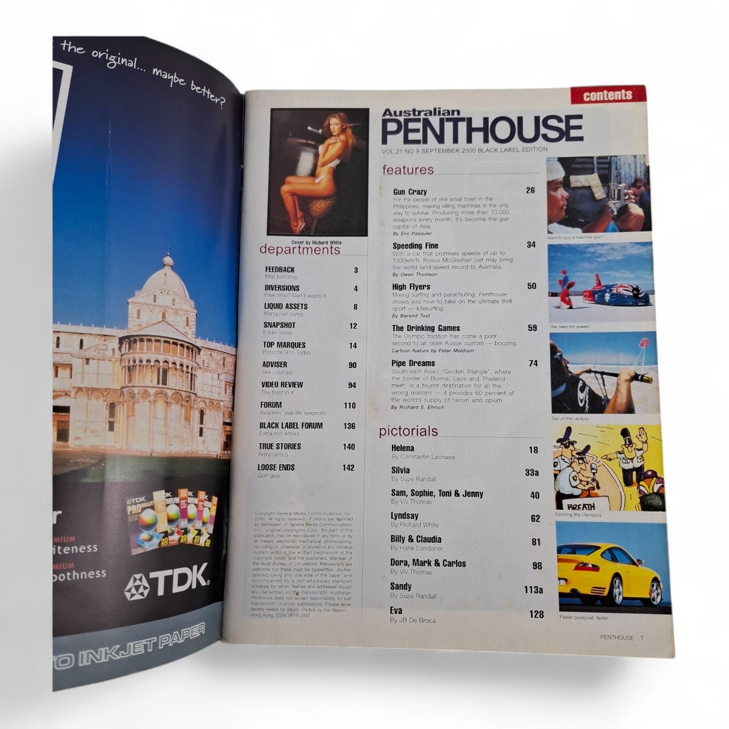 AUSTRALIAN PENTHOUSE Men's Magazine Black Label September 2000 Lyndsay Ray