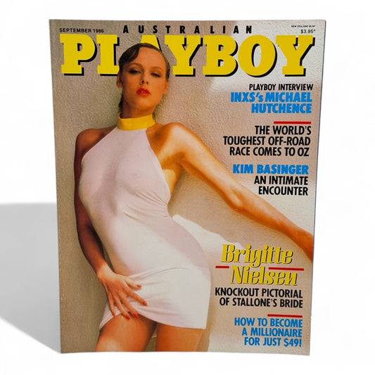 Australian Playboy Magazine September 1986 Sylvie Behar Brigitte Nielsen INXS