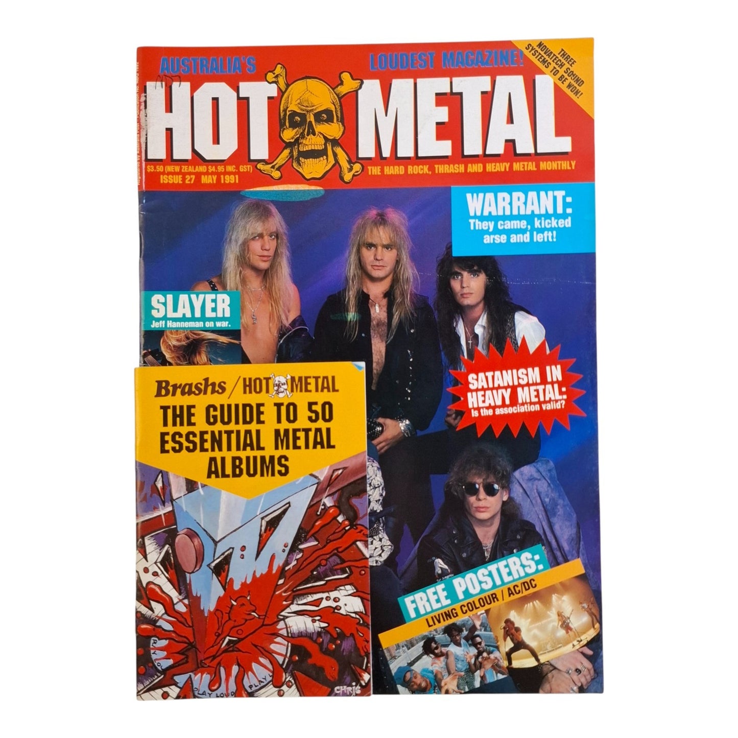 Hot Metal #27 Music Magazine May 1991 Slayer / Warrant