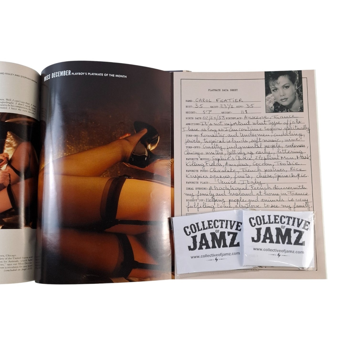 PLAYBOY MAGAZINE December 1985 Barbi Benton / Carol Ficatier