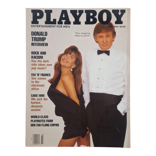 PLAYBOY MAGAZINE March 1990 Brandi Brandt & Donald Trump