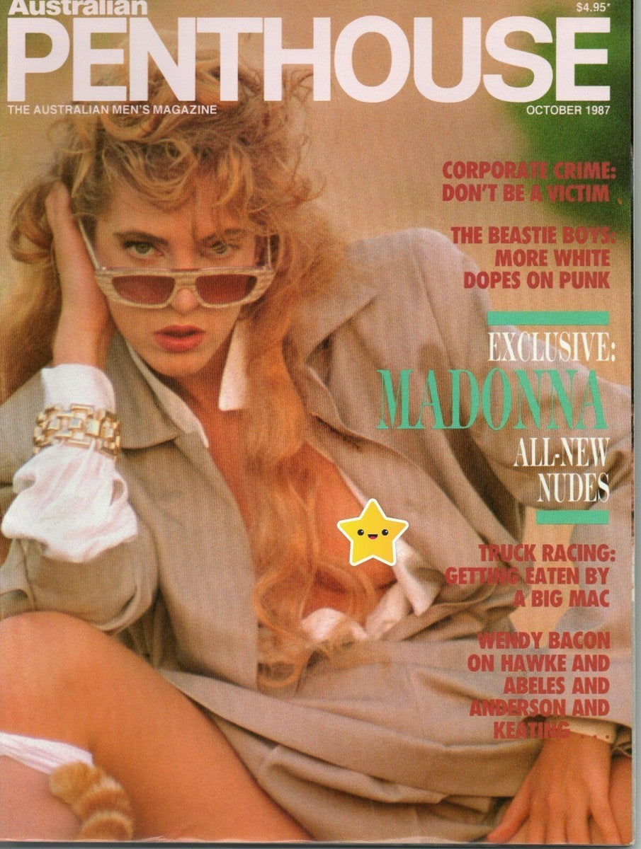 AUSTRALIAN PENTHOUSE October 1987 Magazine Madonna Gaelle James ALTERNATE COVER