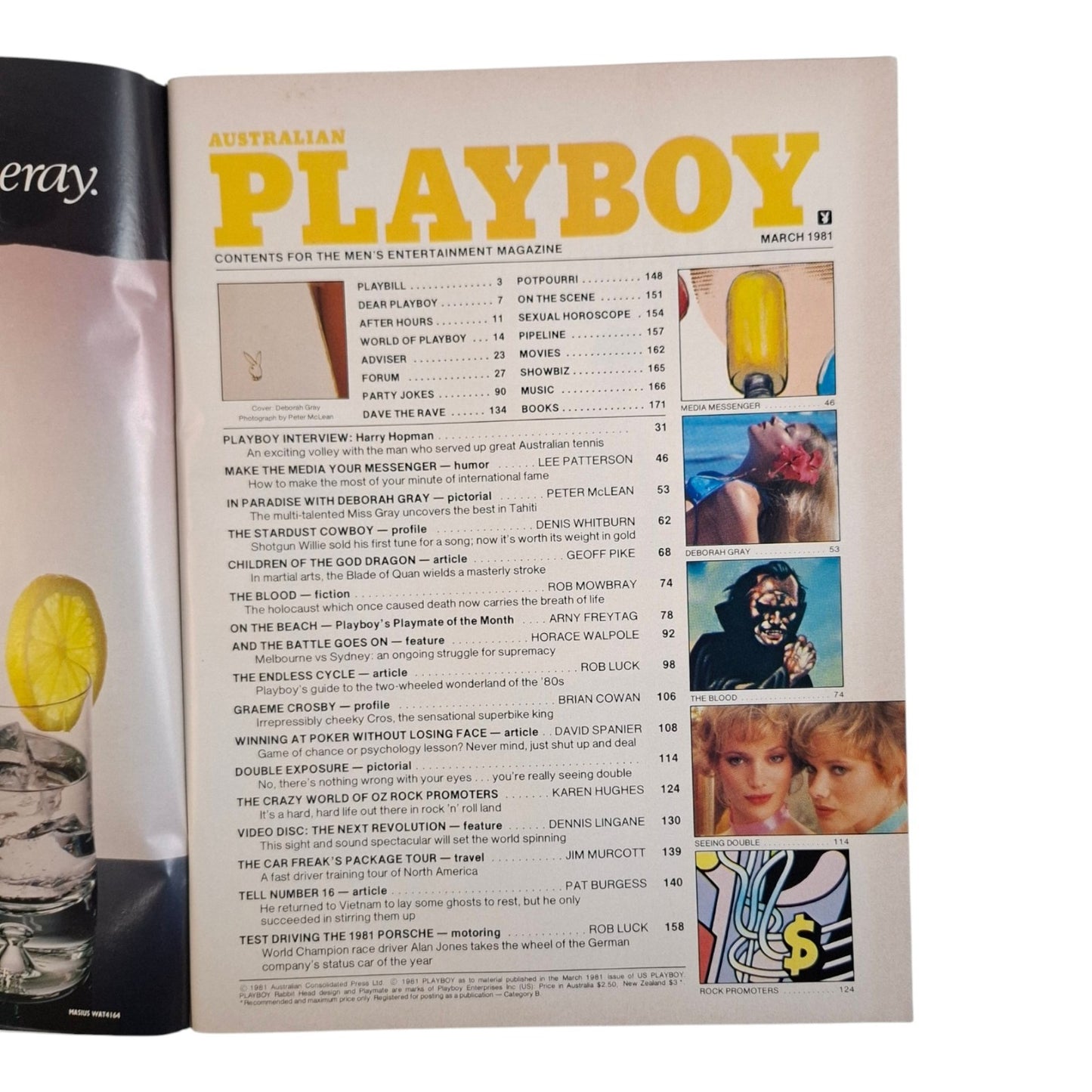 Australian Playboy March 1981 Magazine Kymberly Herrin / Deborah Gray