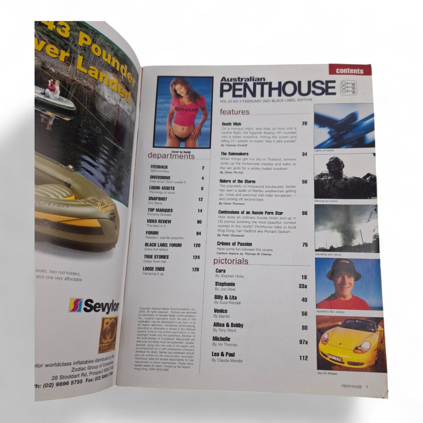 AUSTRALIAN PENTHOUSE Men's Magazine Black Label February 2001