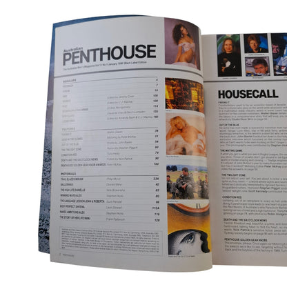 Australian Penthouse Magazine  January 1990 Danielle Richards W/ CALLENDER