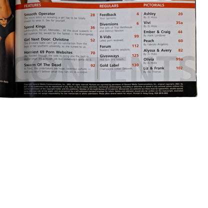AUSTRALIAN PENTHOUSE Men's Magazine Black Label July 2005 Peach