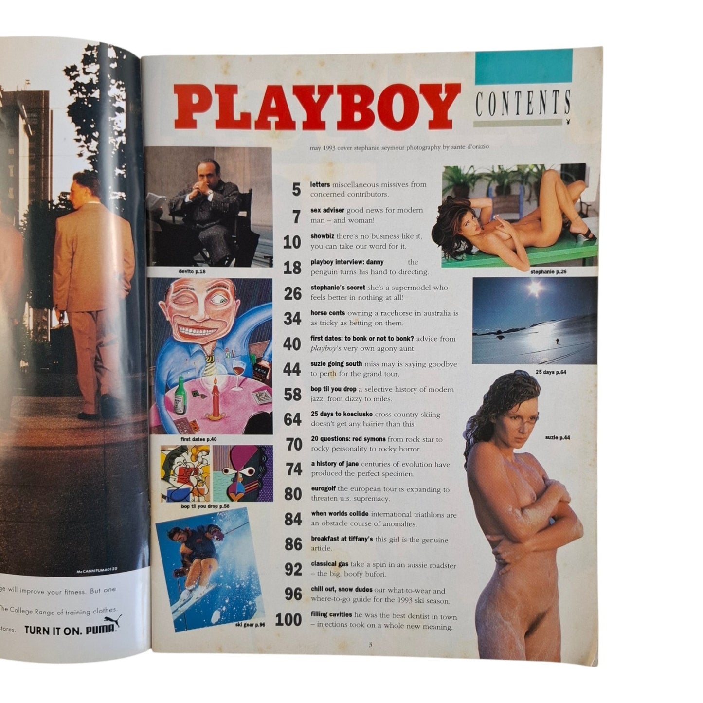 Australian Playboy Magazine May 1993 Stephanie Seymour / Suzie De`Atta