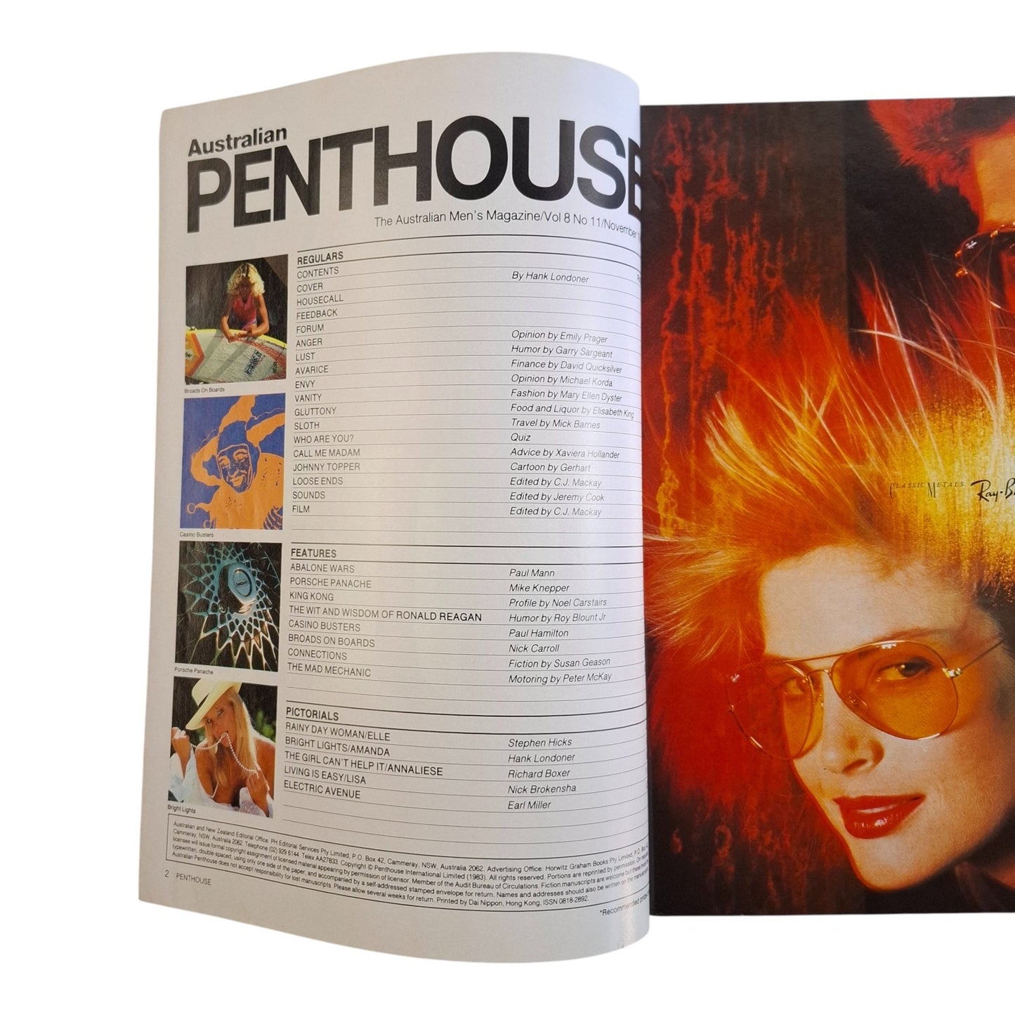 AUSTRALIAN PENTHOUSE Magazine November 1987 Amanda Wolfe