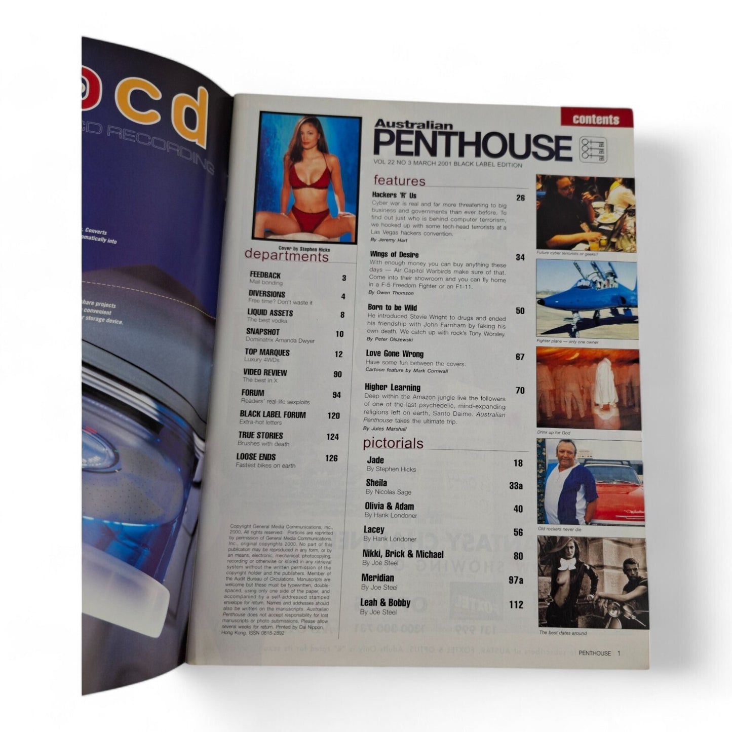 Australian Penthouse Magazine - Black Label March 2001 EXCELLENT