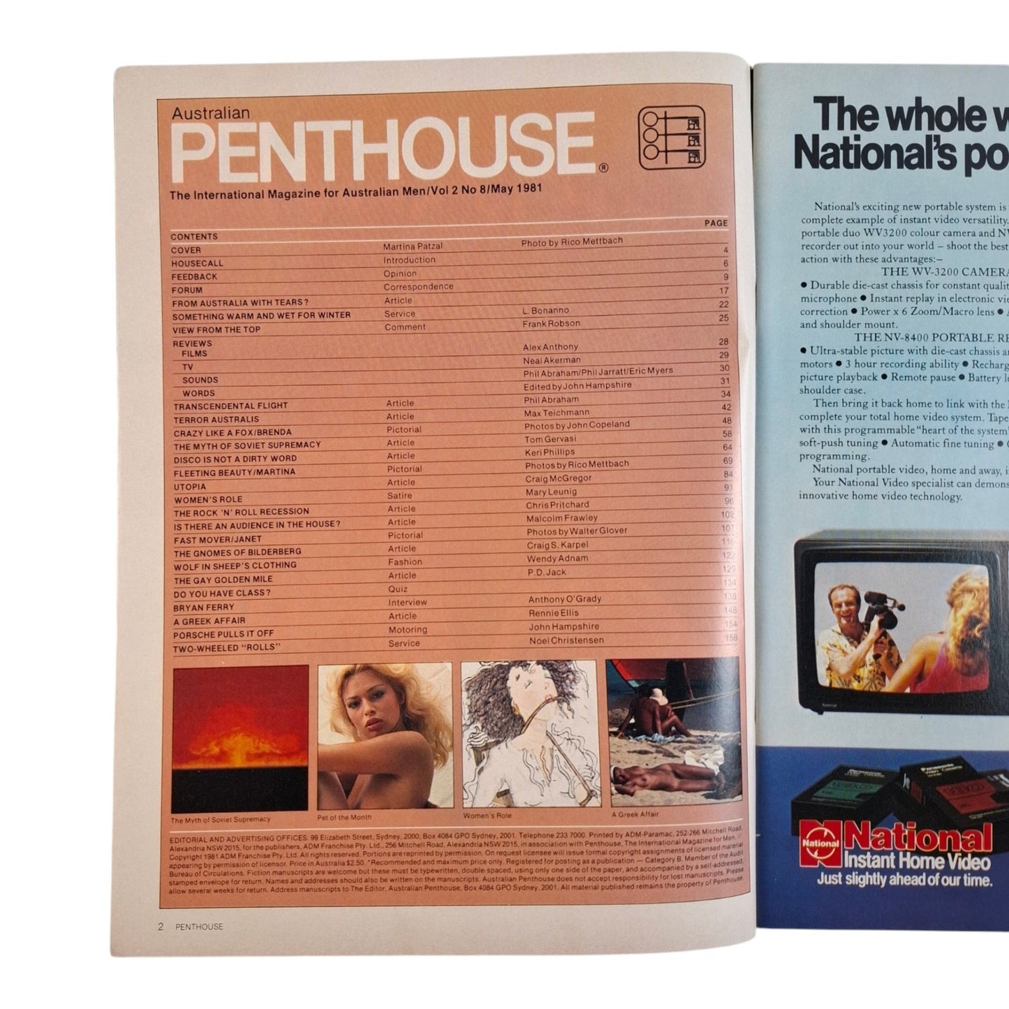 AUSTRALIAN PENTHOUSE Magazine May 1981 Martina Patzal / Brenda Holiday
