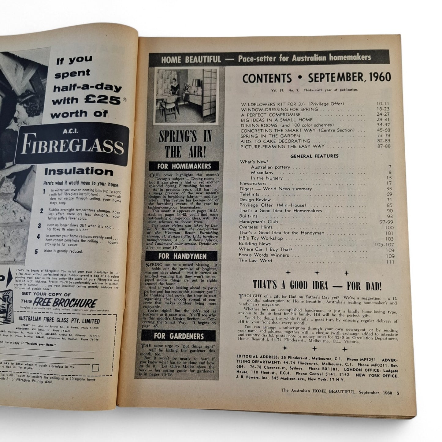 Australian Home Beautiful Magazine - September 1960