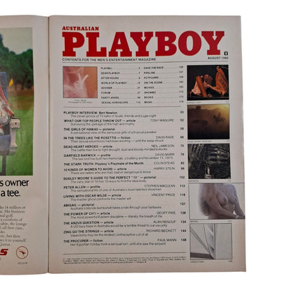 Australian Playboy Magazine August 1980 Susie Stark / Abigail