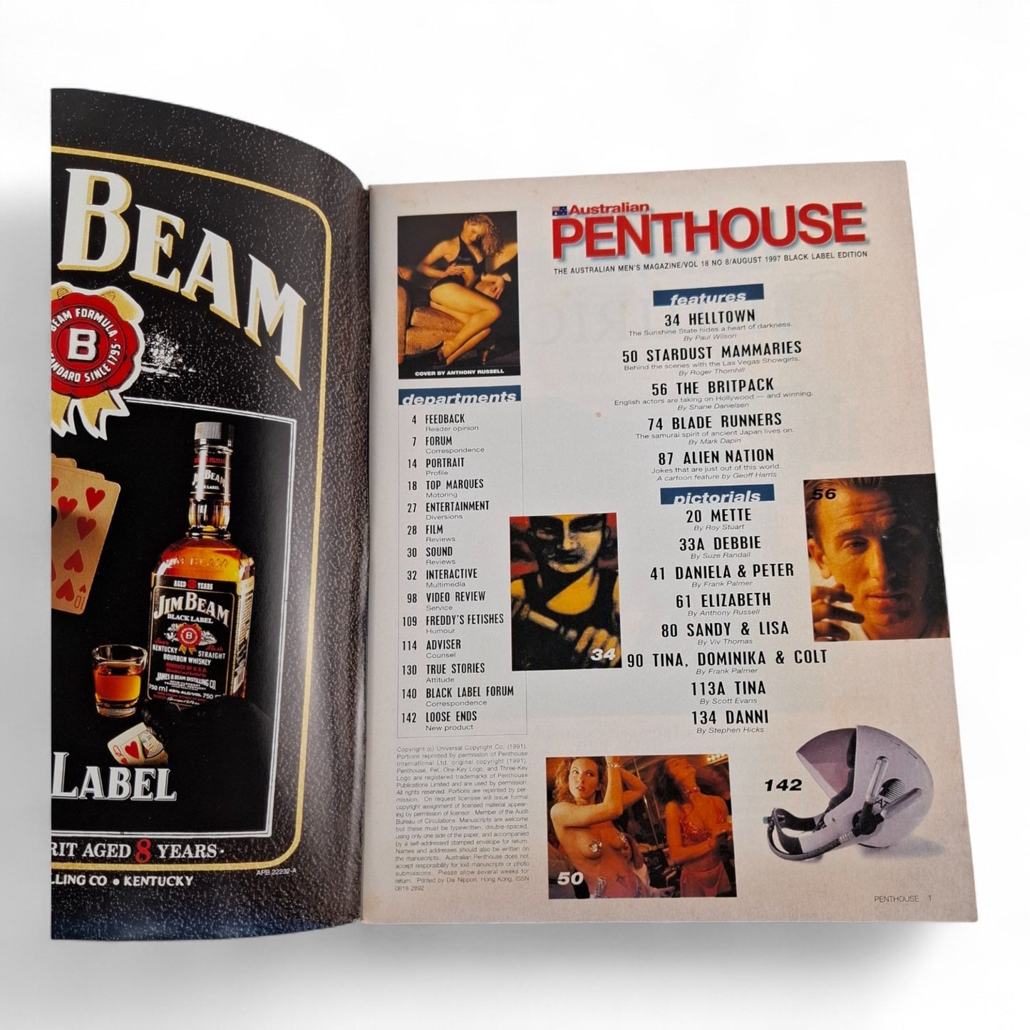 Australian Penthouse Magazine - Black Label August 1997 Elizabeth Rushton