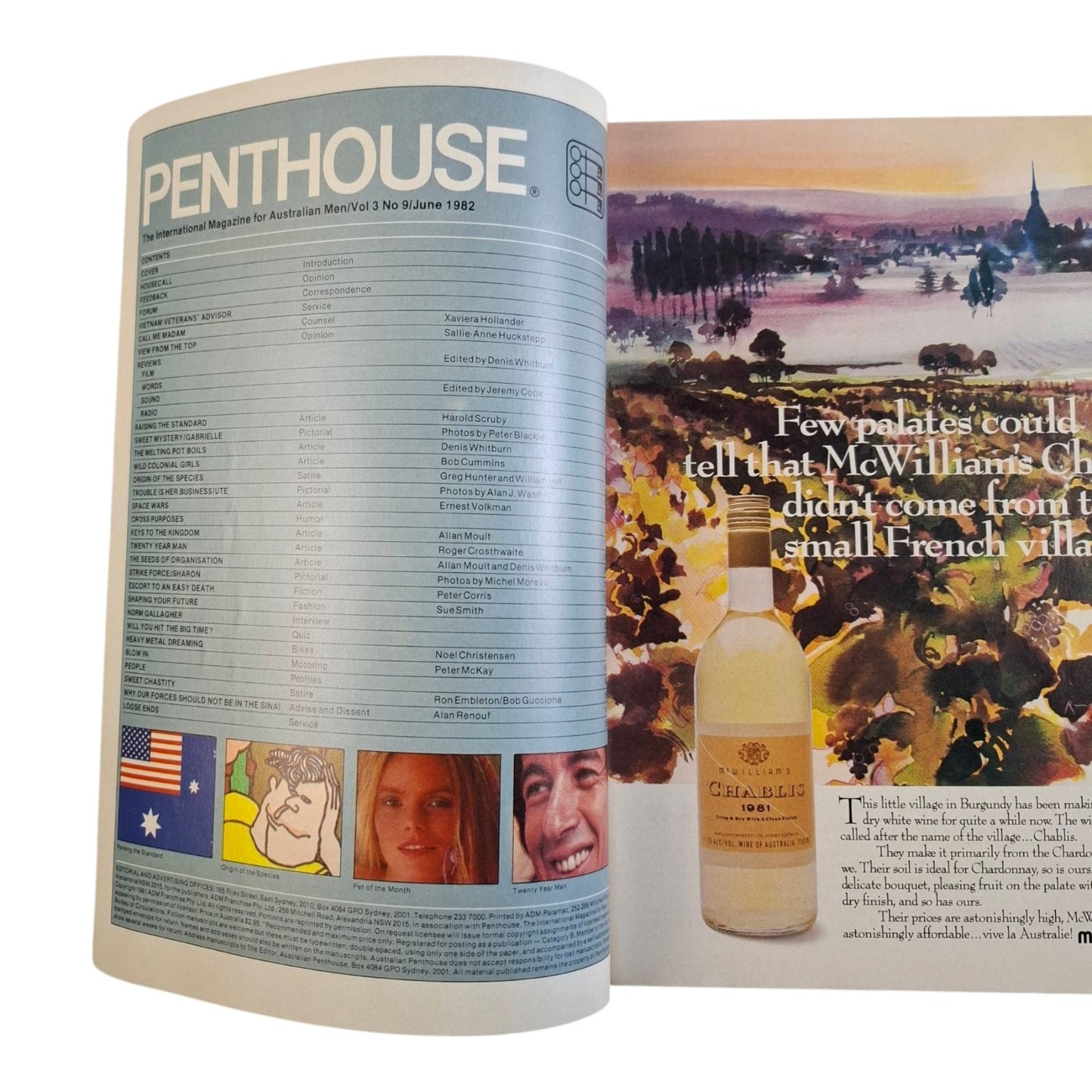 Australian Penthouse Magazine June 1982 Ute Hochmeister / Gabrielle Baldwin