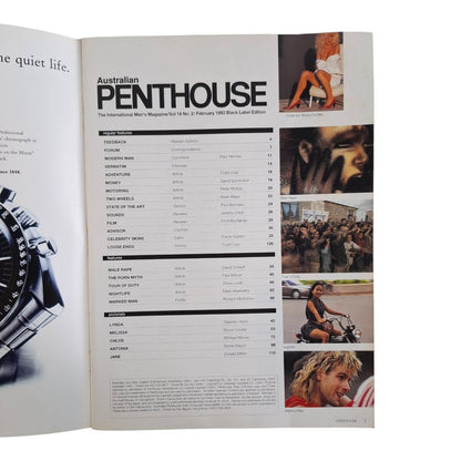 Australian Penthouse Magazine February 1993 Melissa Burrows / Tori