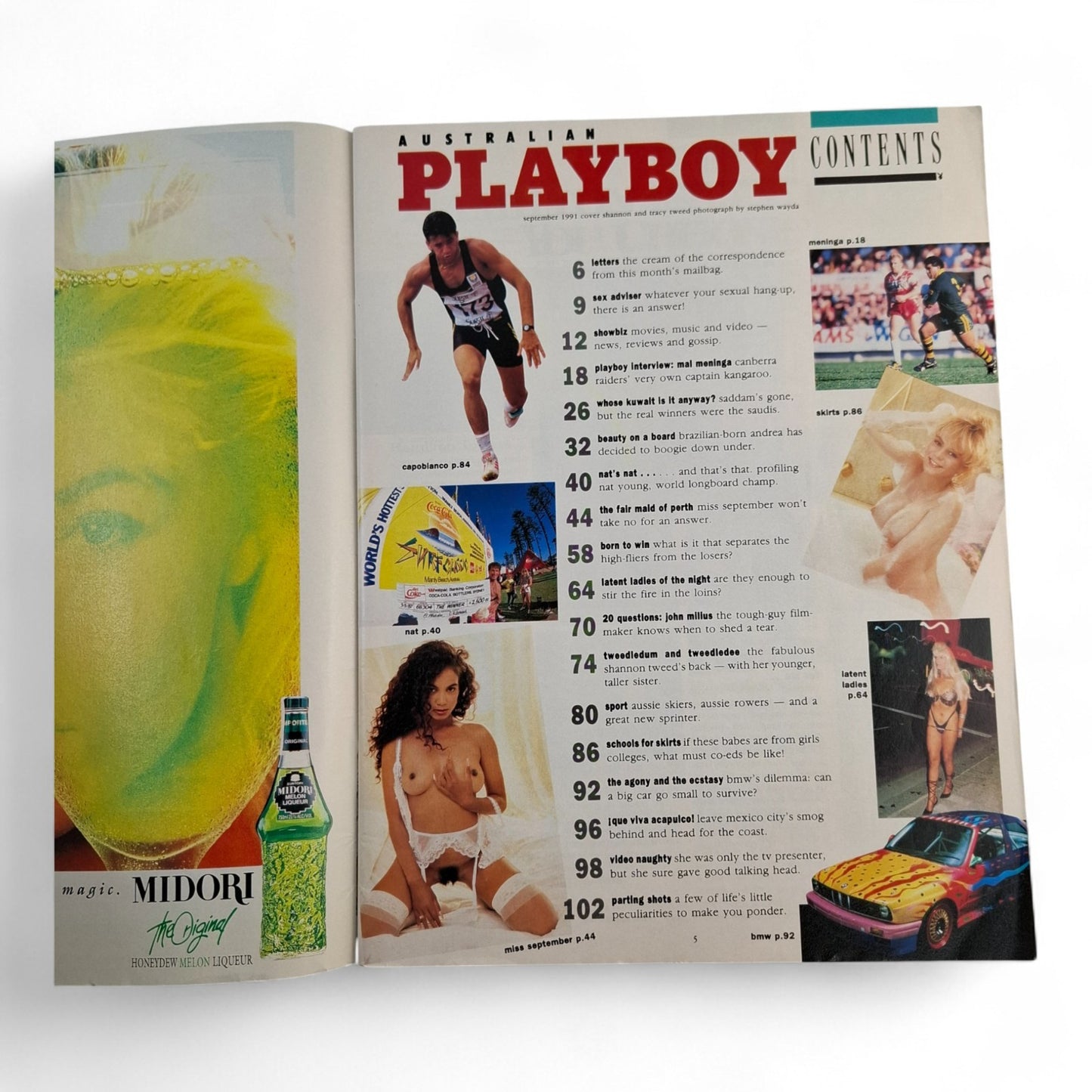 Australian Playboy Magazine September 1991 Tweed Sisters