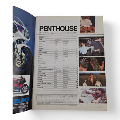 Australian Penthouse Magazine - Black July 1992 Complete Playboy