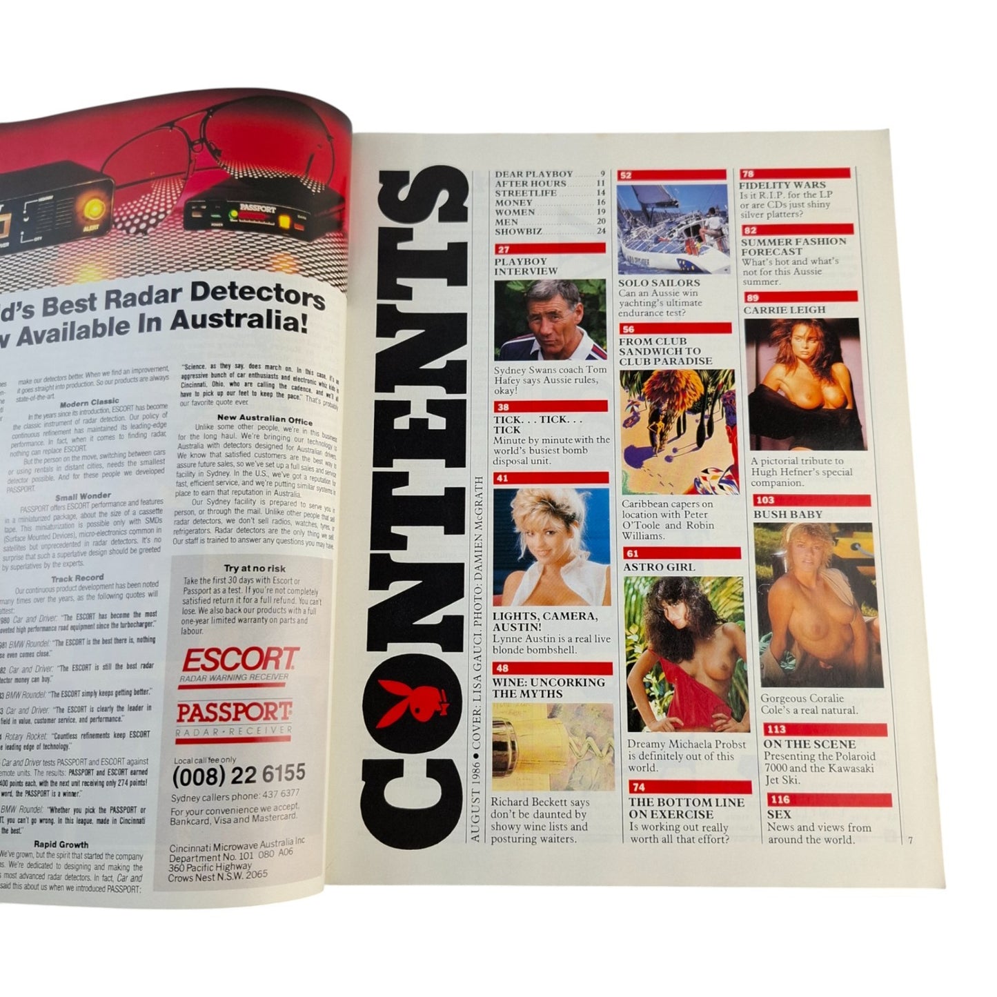 Australian Playboy Magazine August 1986 Michaela Probst Lisa Gauci