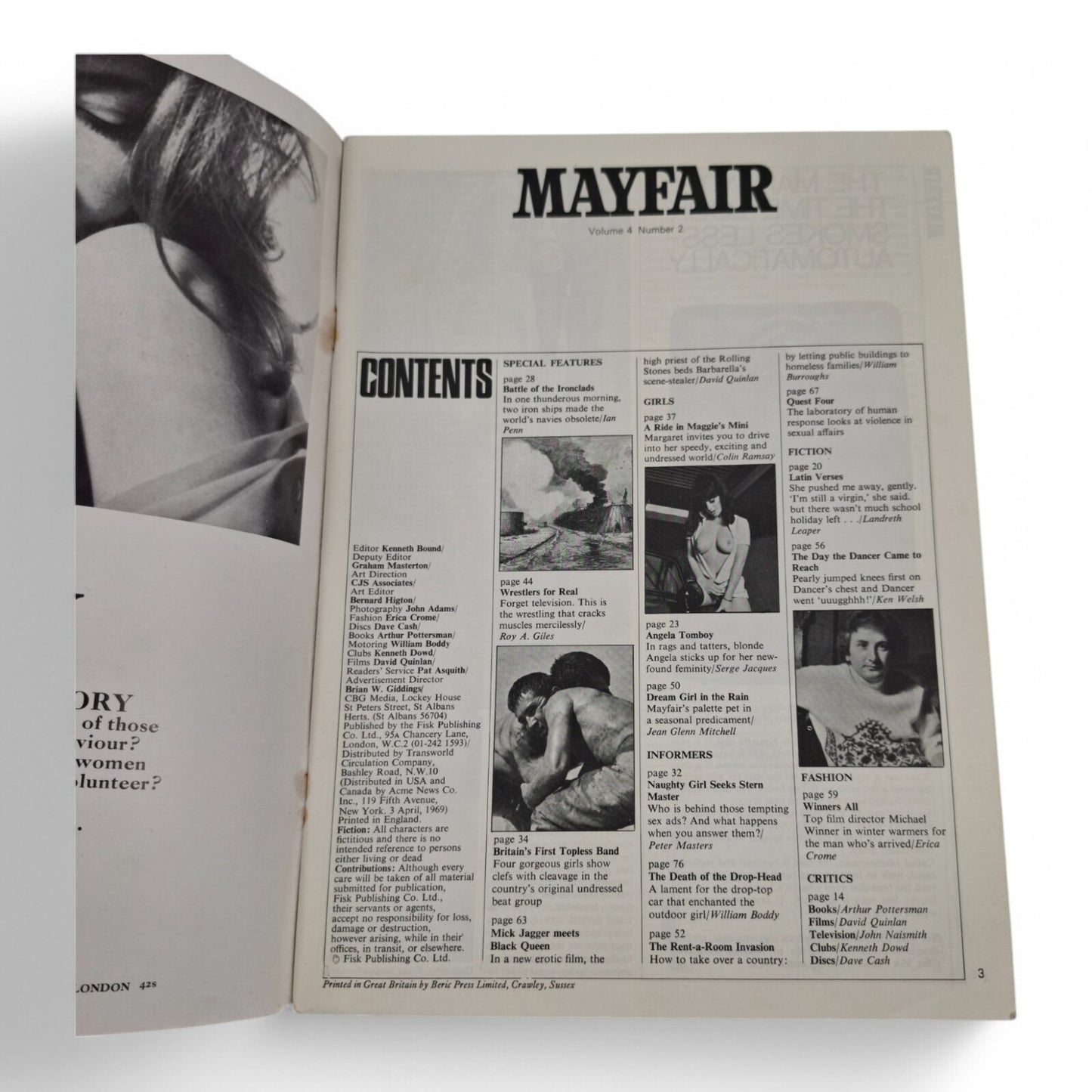 Vintage Mayfair Magazine Vol. 4 No. 2 February 1969 Playboy