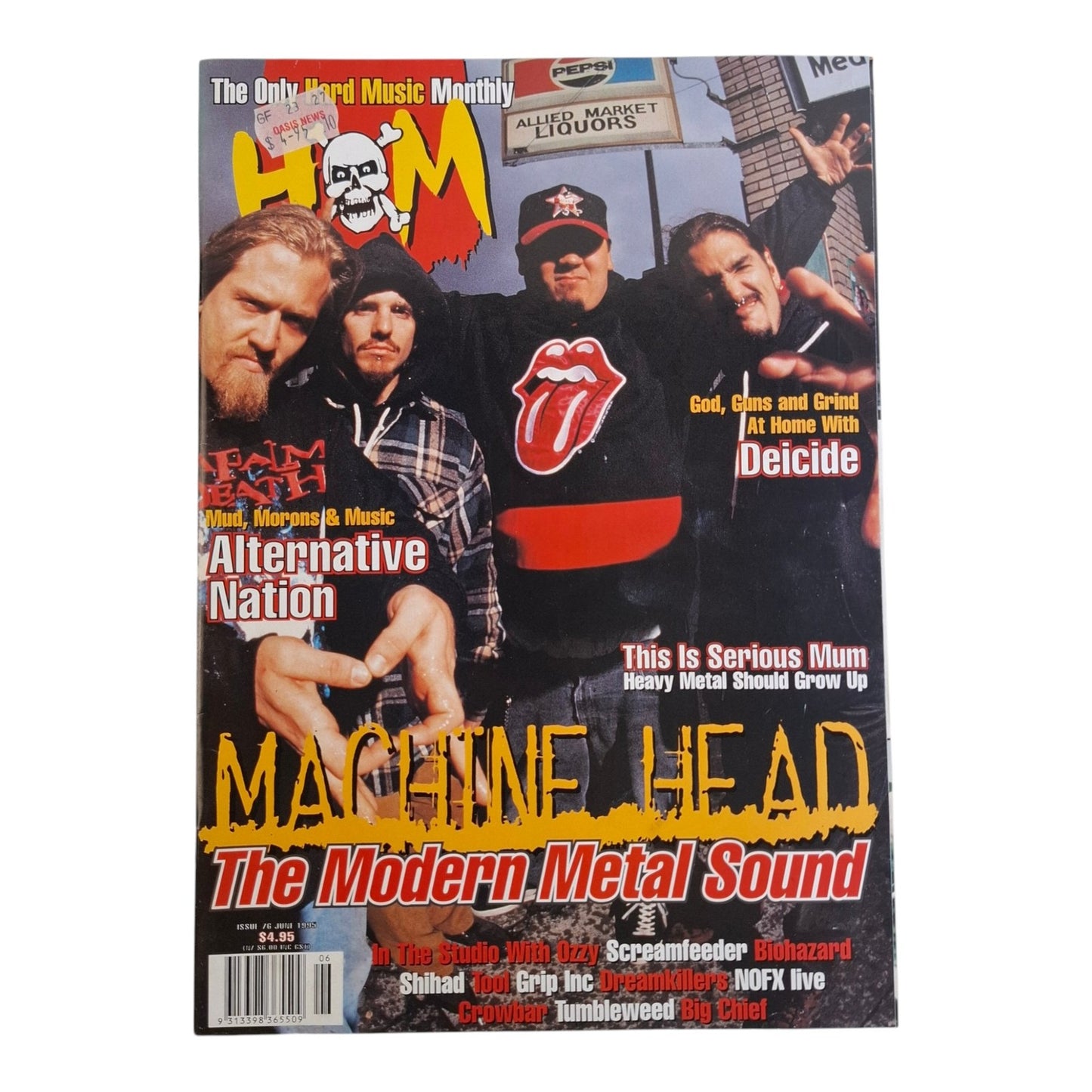 Hot Metal Magazine June 1996 Machine Head Deicide Ozzy Biohazard Shihad NOFX