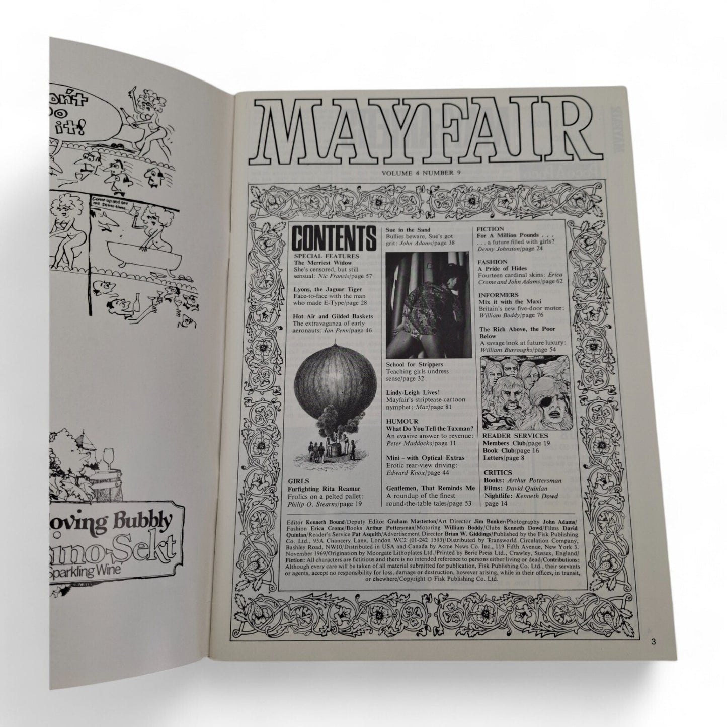 Vintage Mayfair Magazine Vol. 4 No. 9 September 1969 Catherine Spaak Playboy