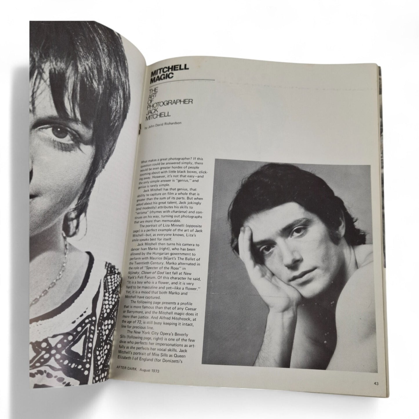 AFTER DARK magazine August 1973 Men's Gay culture film theater photos