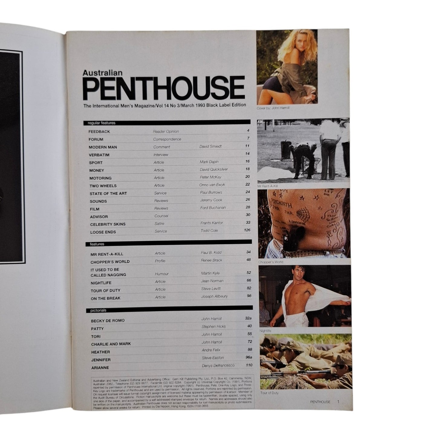 Australian Penthouse Magazine March 1993 Patty Krupy / Tori