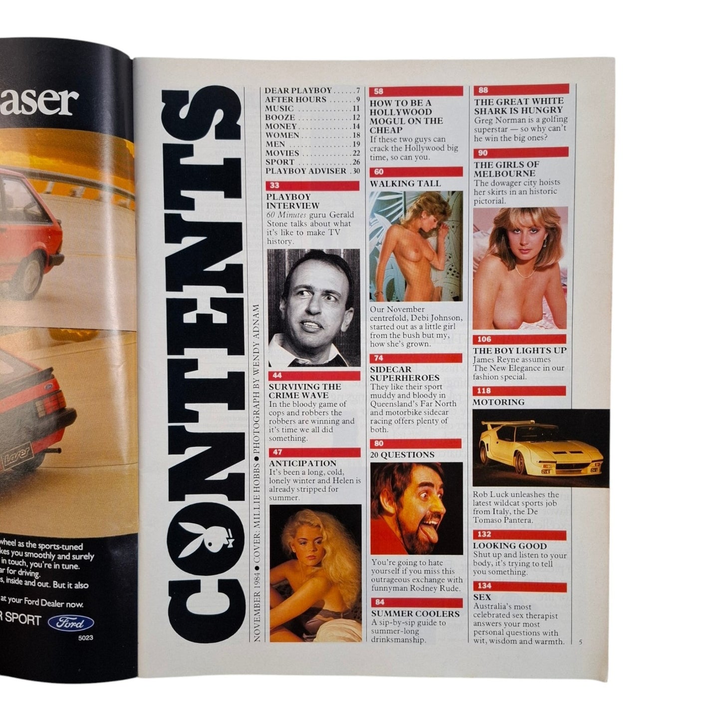 Australian Playboy Magazine November 1984 Millie Hobbs / Debi Johnson