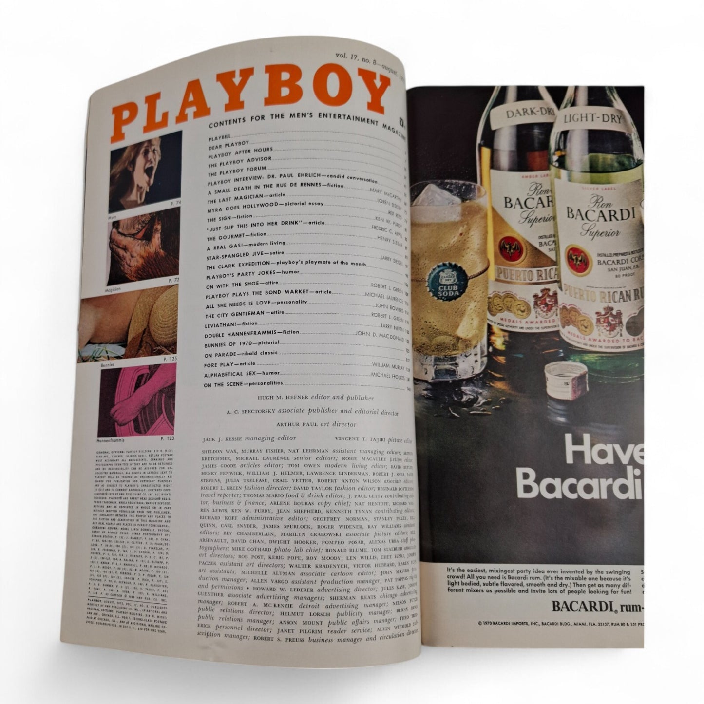 PLAYBOY Magazine August 1970 Linda Donnelly COMPLETE