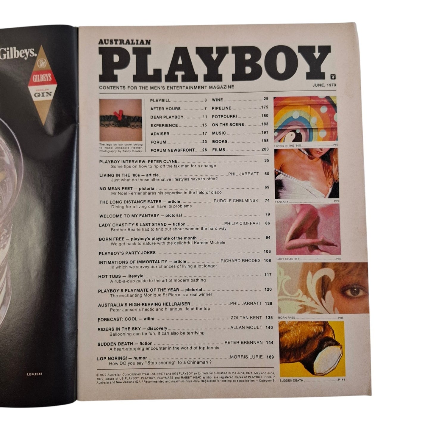 Australian Playboy Magazine June 1979 Annabelle Fischer /  Kareen Michele