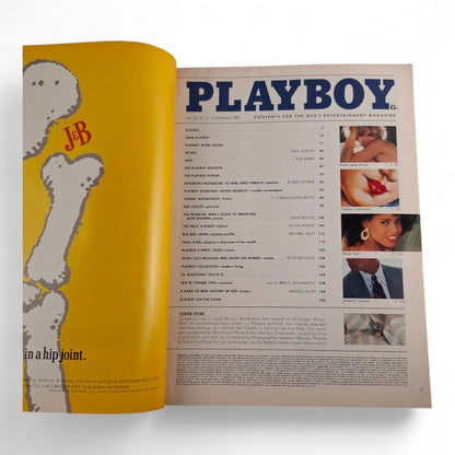 Playboy Magazine November 1990 Teri Copley Lorraine Olivia PRINT DEFECT