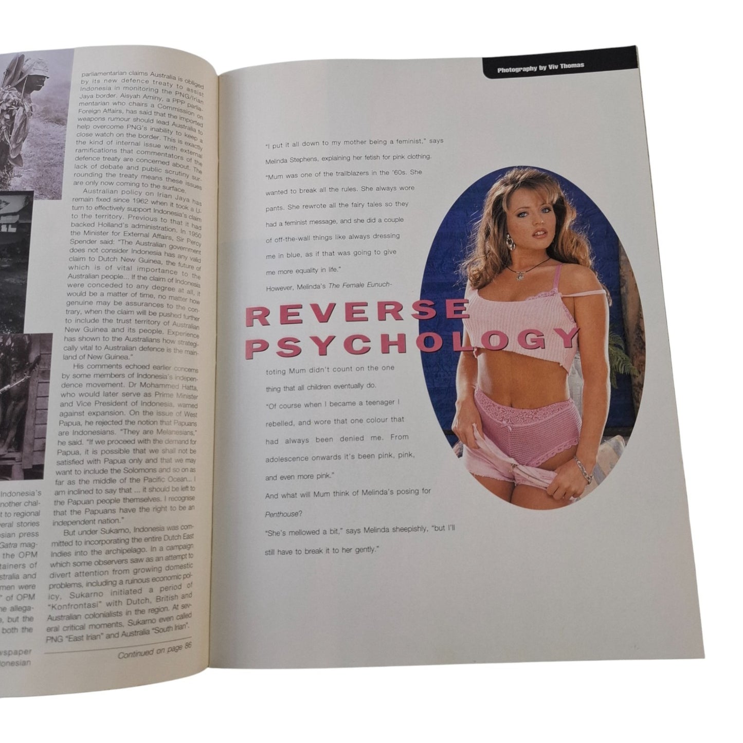 Australian Penthouse Magazine -  August 1996 Kristy Connolly / Melinda Stephens