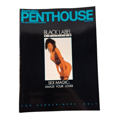Australian Penthouse Magazine March 1989 Jacqueline Brisk / Pam Mann