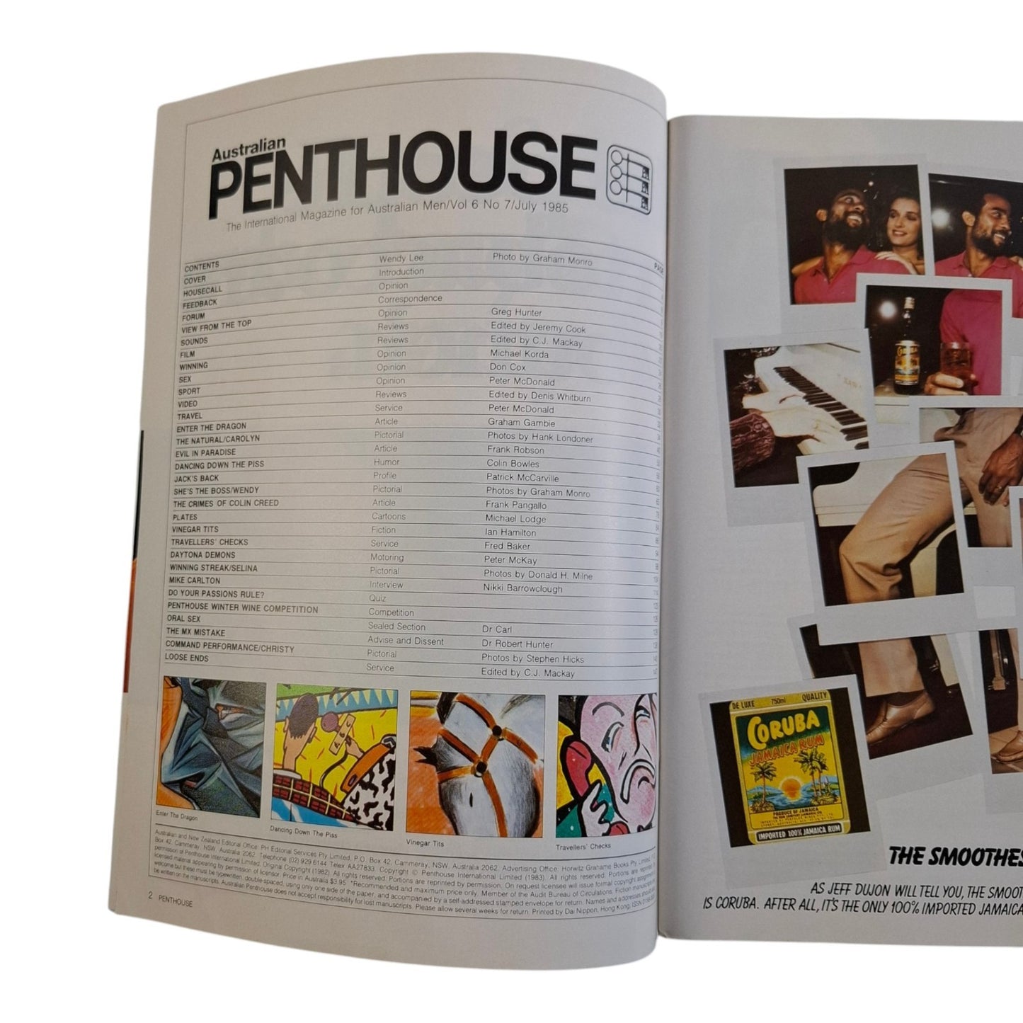 AUSTRALIAN PENTHOUSE Magazine July 1985 Wendy Lee / Carolyn Bosanko