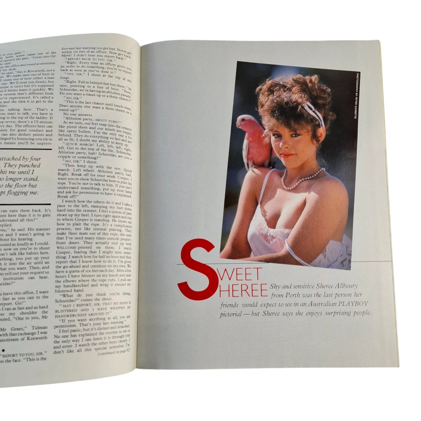 Australian Playboy magazine - August 1985 - Sheree Allbeury + Andrea Engel