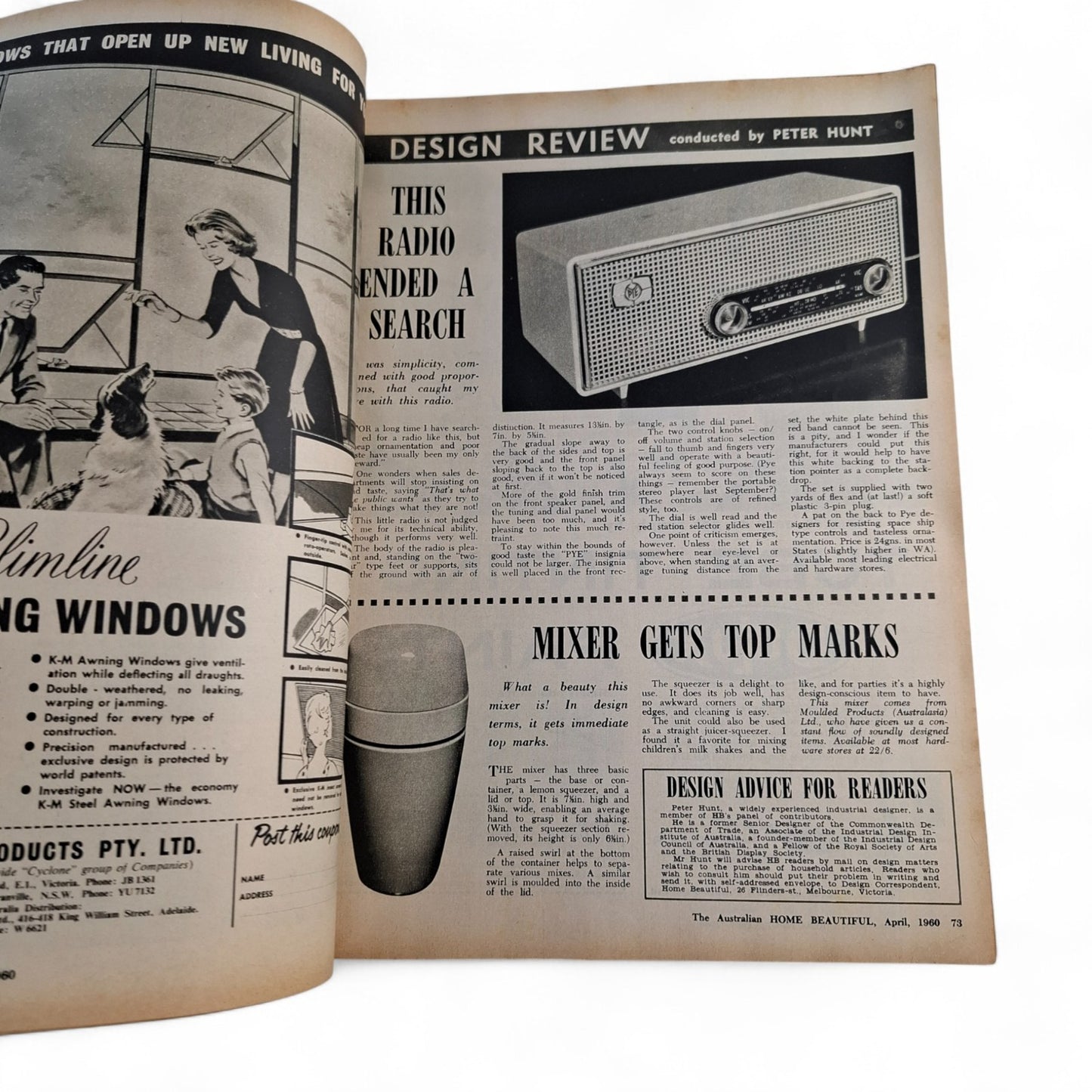 Australian Home Beautiful Magazine - April 1960