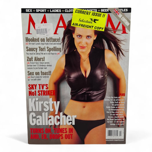 Maxim UK Magazine February 2001 Kirsty Gallacher Tori Spelling