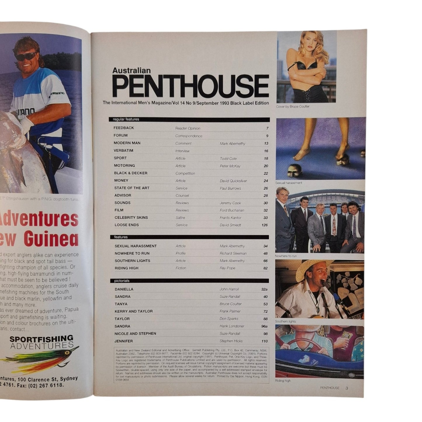 Australian Penthouse Magazine September 1993 Tanya Hyde / Sandra Rhodes