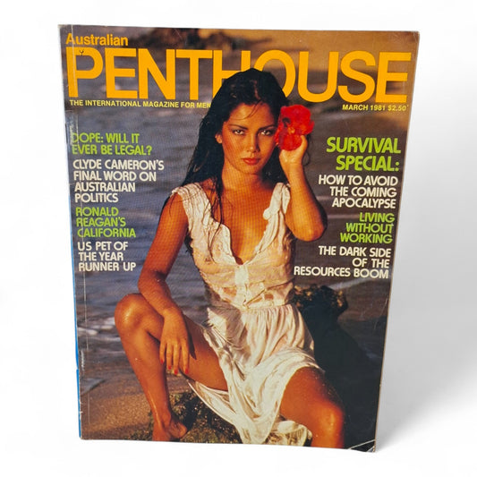 AUSTRALIAN PENTHOUSE Men's Magazine March 1981 Xochiti Quetzal