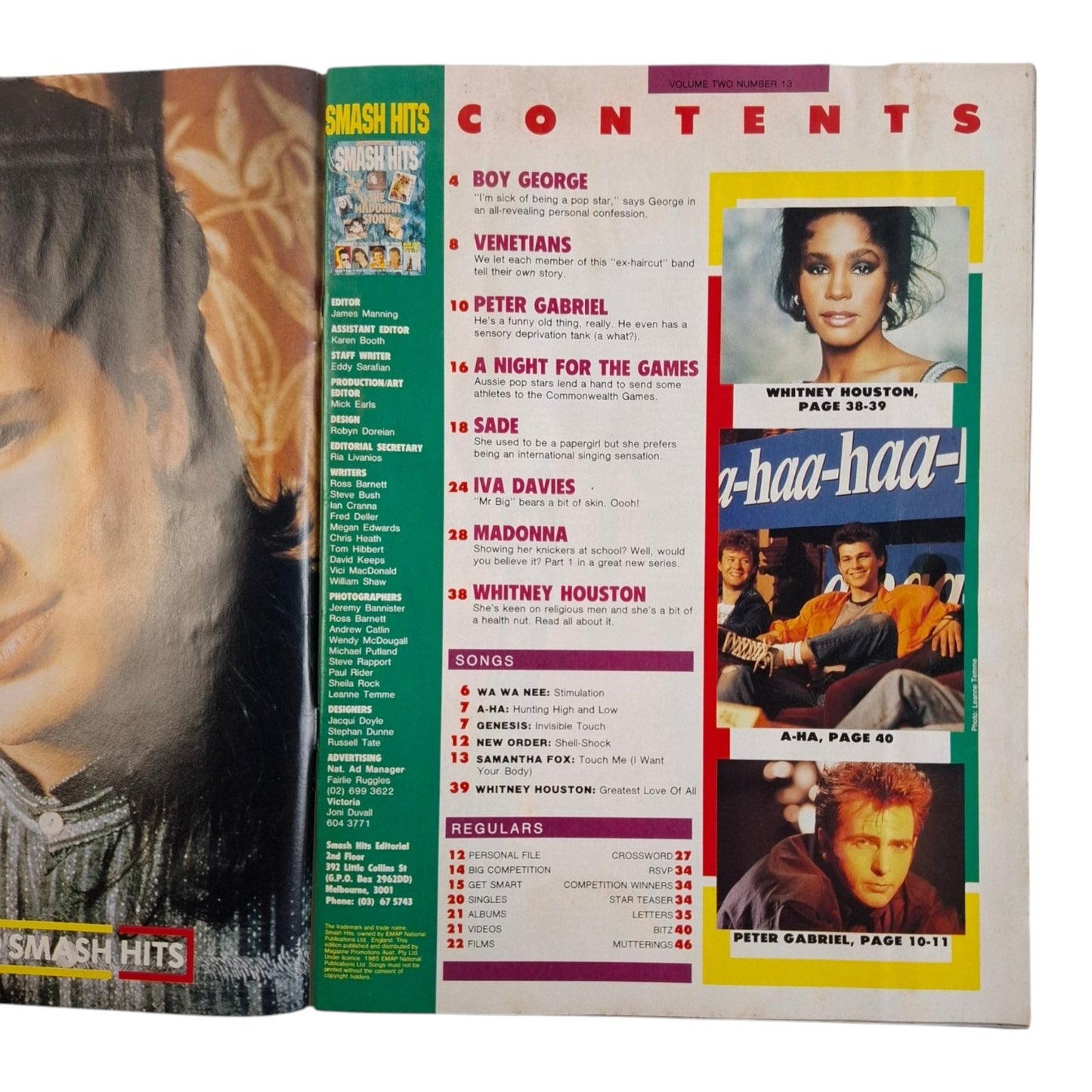 Smash Hits Magazine Australia July 1986 The Madonna Story