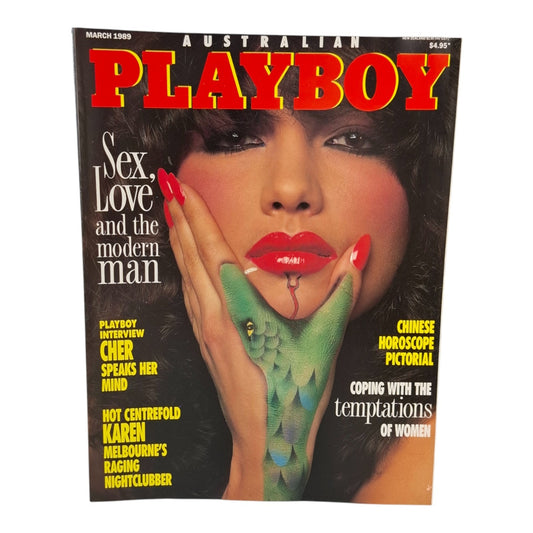 Australian Playboy Magazine March 1989 Karen Bartlett / Cher