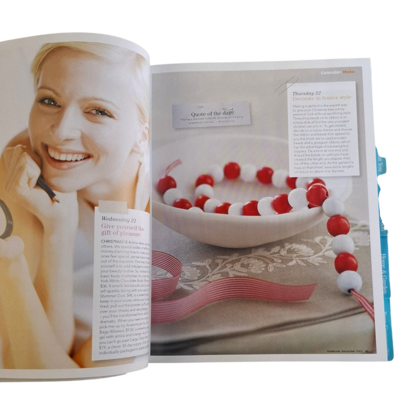 Notebook: Ideas For Living Magazine Australia December 2005 Vol. 1 No. 4