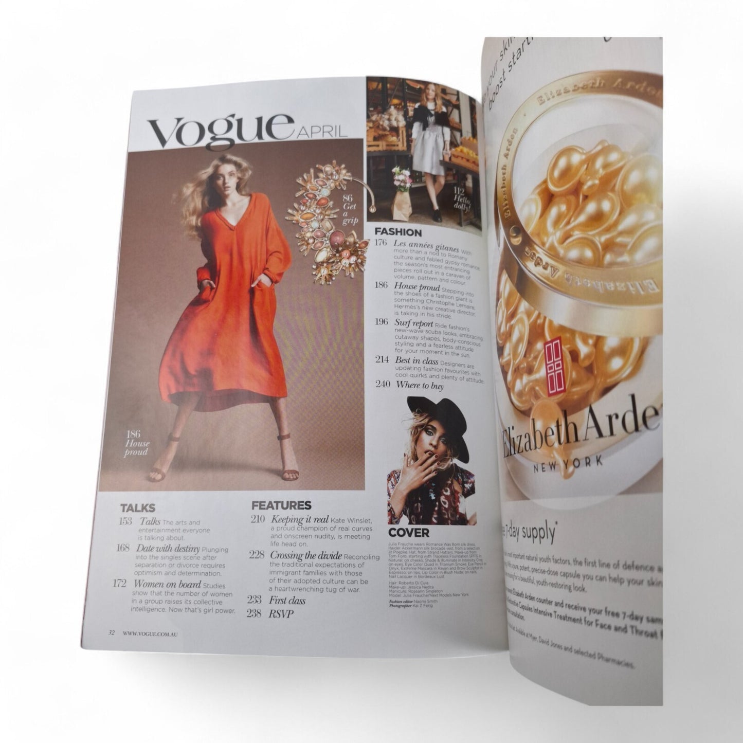 Vogue Australia Magazine April 2012 Julis Frauche Cover EXCELLENT COMPLETE