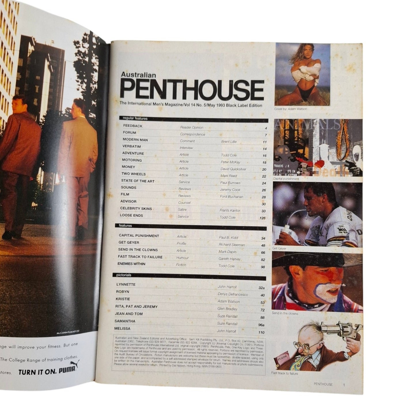 Australian Penthouse Magazine May 1993 Kristie Hughes / Robyn Levalle