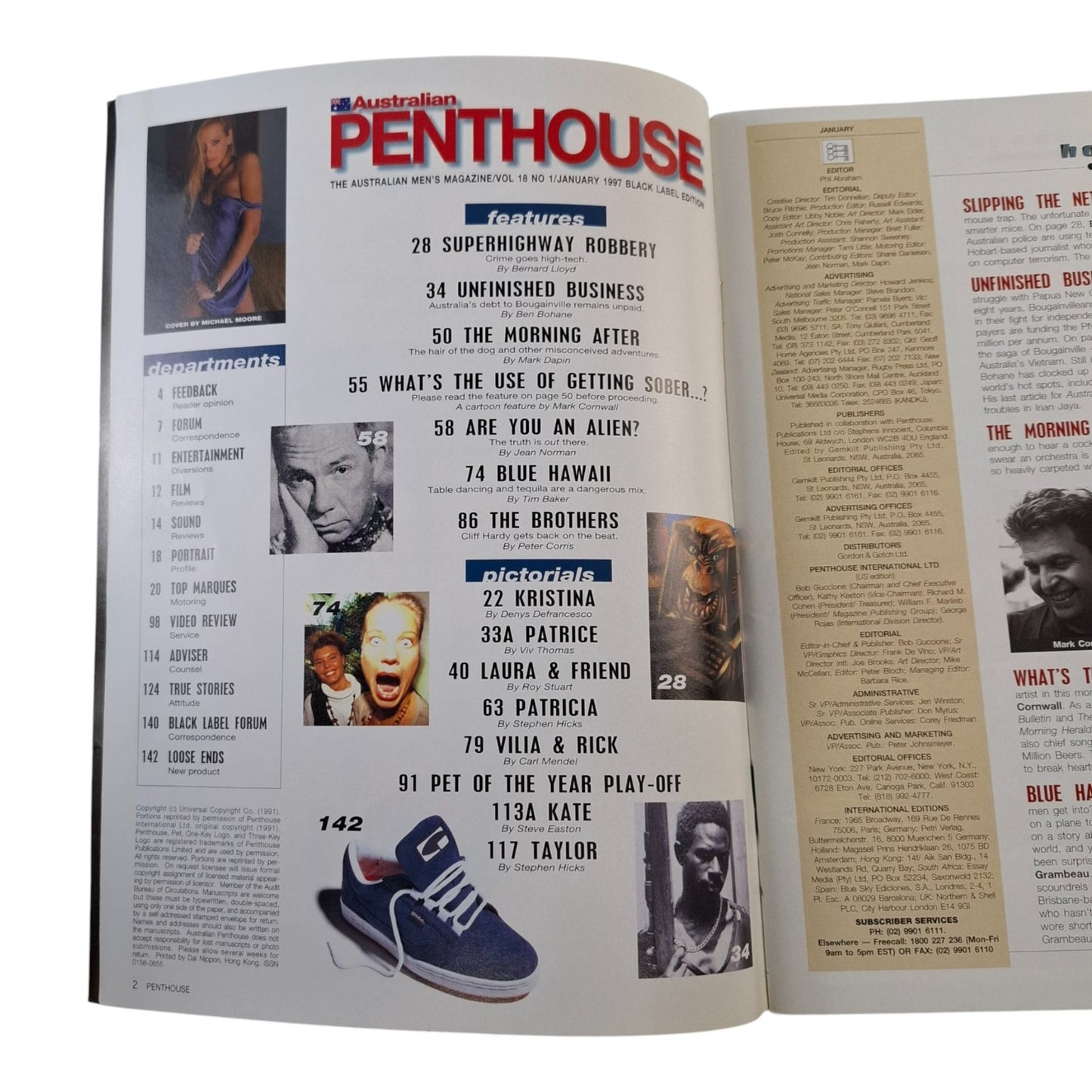 Australian Penthouse Magazine - Black Label January 1997 Patricia Chapin