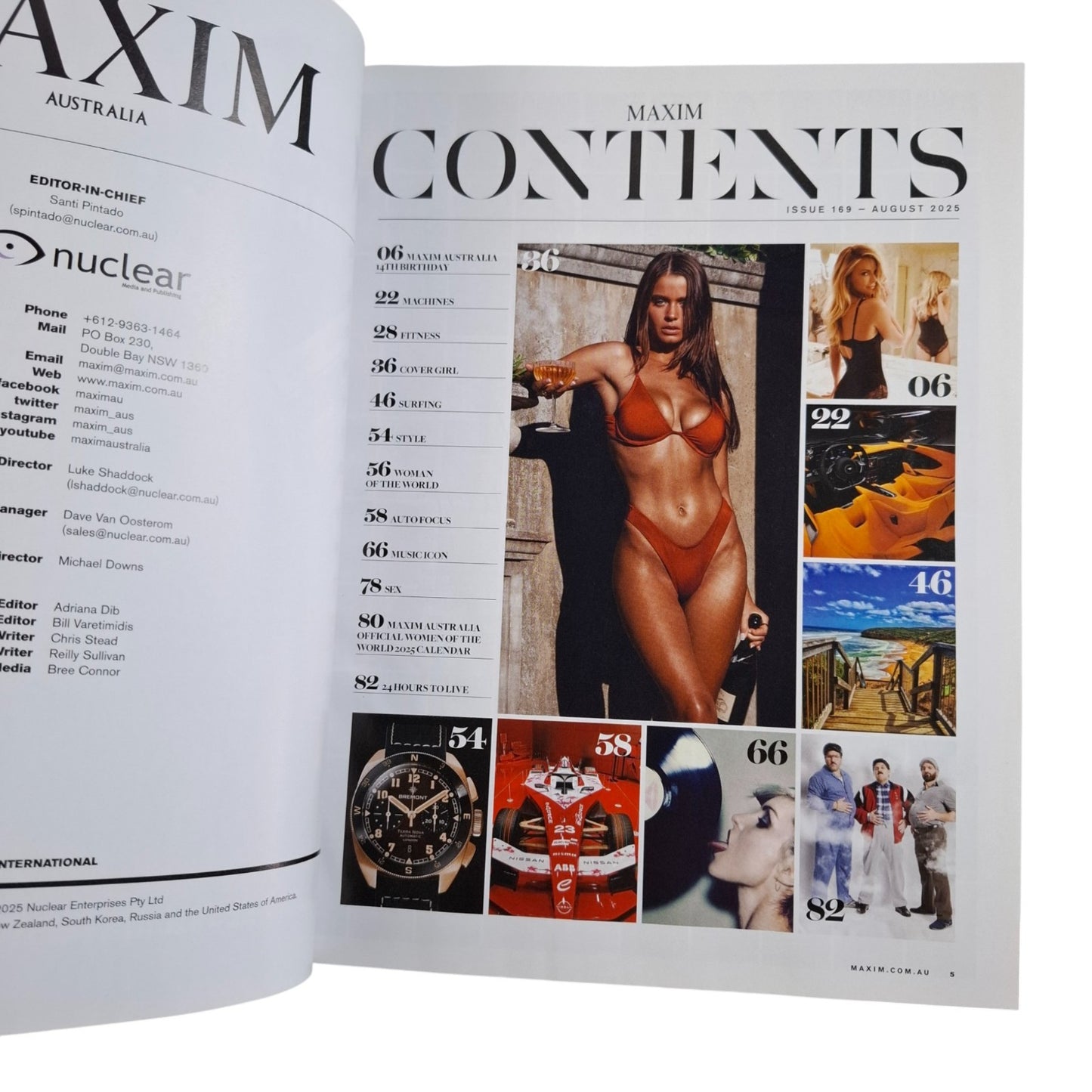 MAXIM Australia Magazine August 2025 Issue 169 Chloe Campbell
