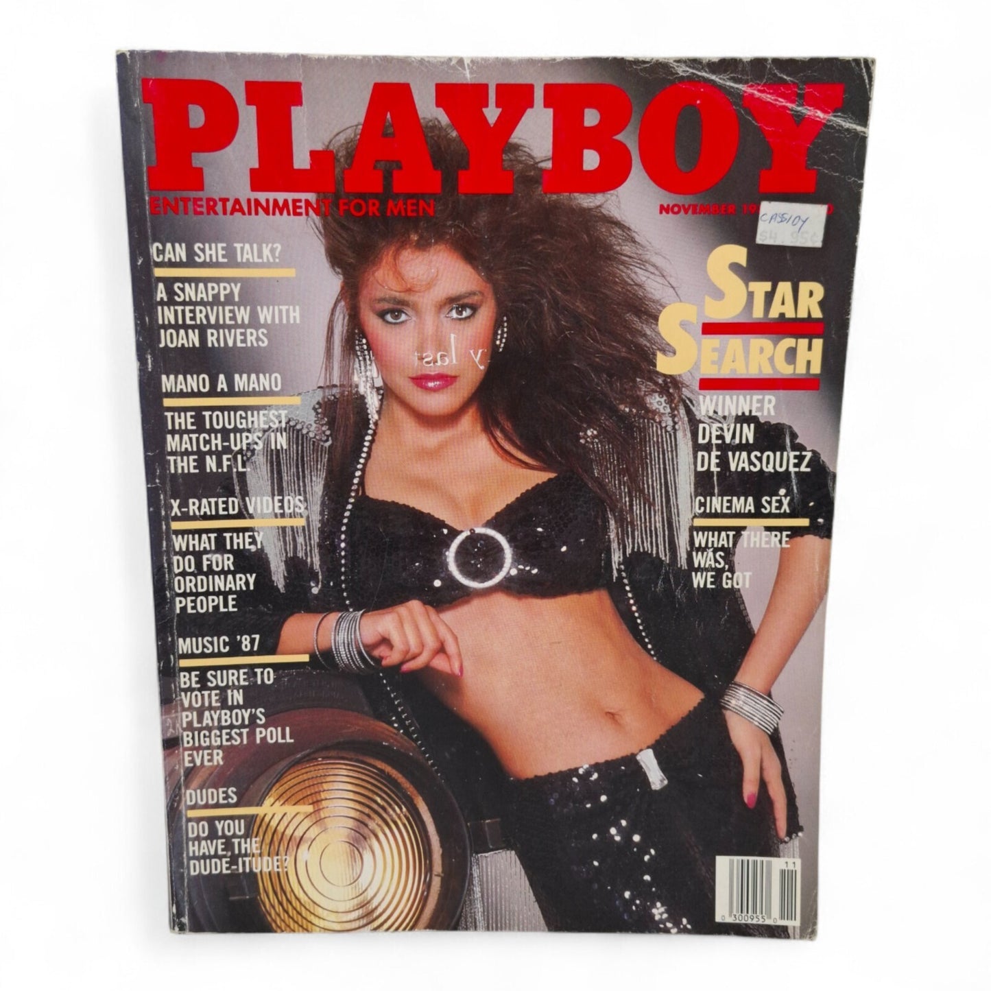 Playboy Magazine November 1986 Devin De Vasquez Cover