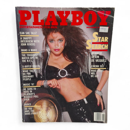 Playboy Magazine November 1986 Devin De Vasquez Cover