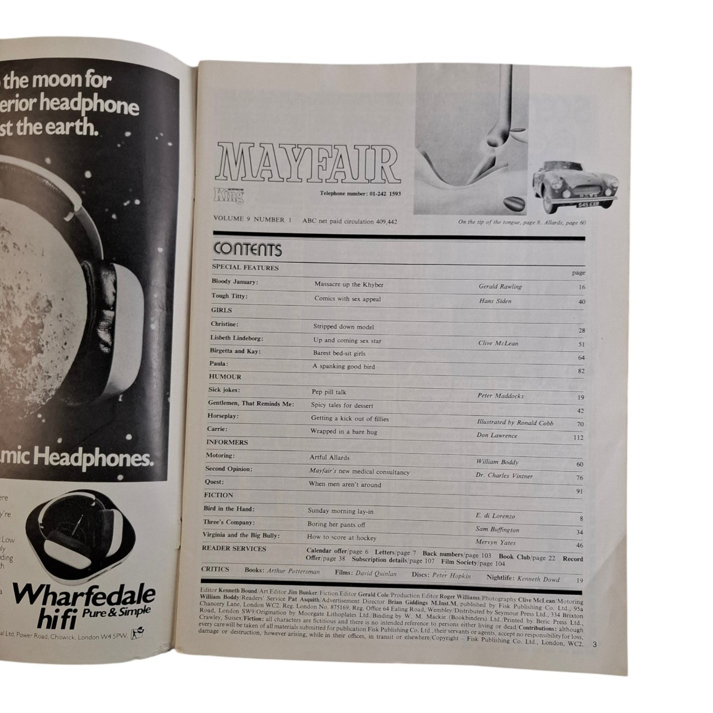 Mayfair Magazine Vol. 9 No. 1 January 1974 Lisbeth Lindeborg