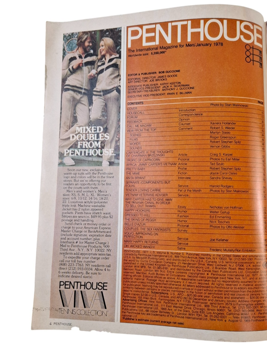 PENTHOUSE U.S Magazine January 1978  Carrie Nelson